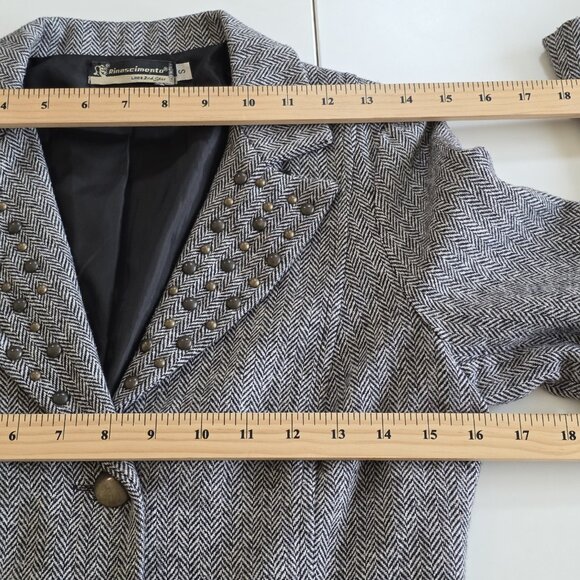 Rinascimento Gray Blazer with Studded Details - Picture 5 of 16